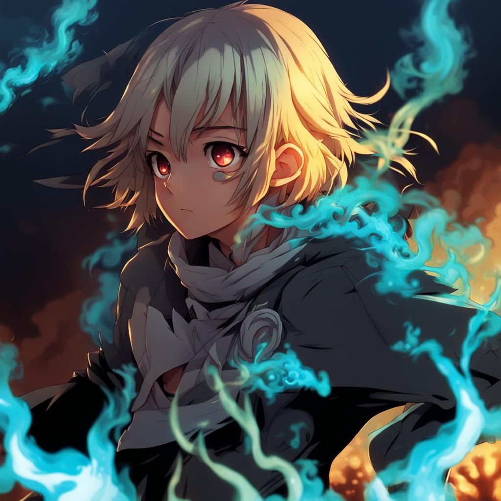 Anime Style Chasm Erupts with Smoke Creatures