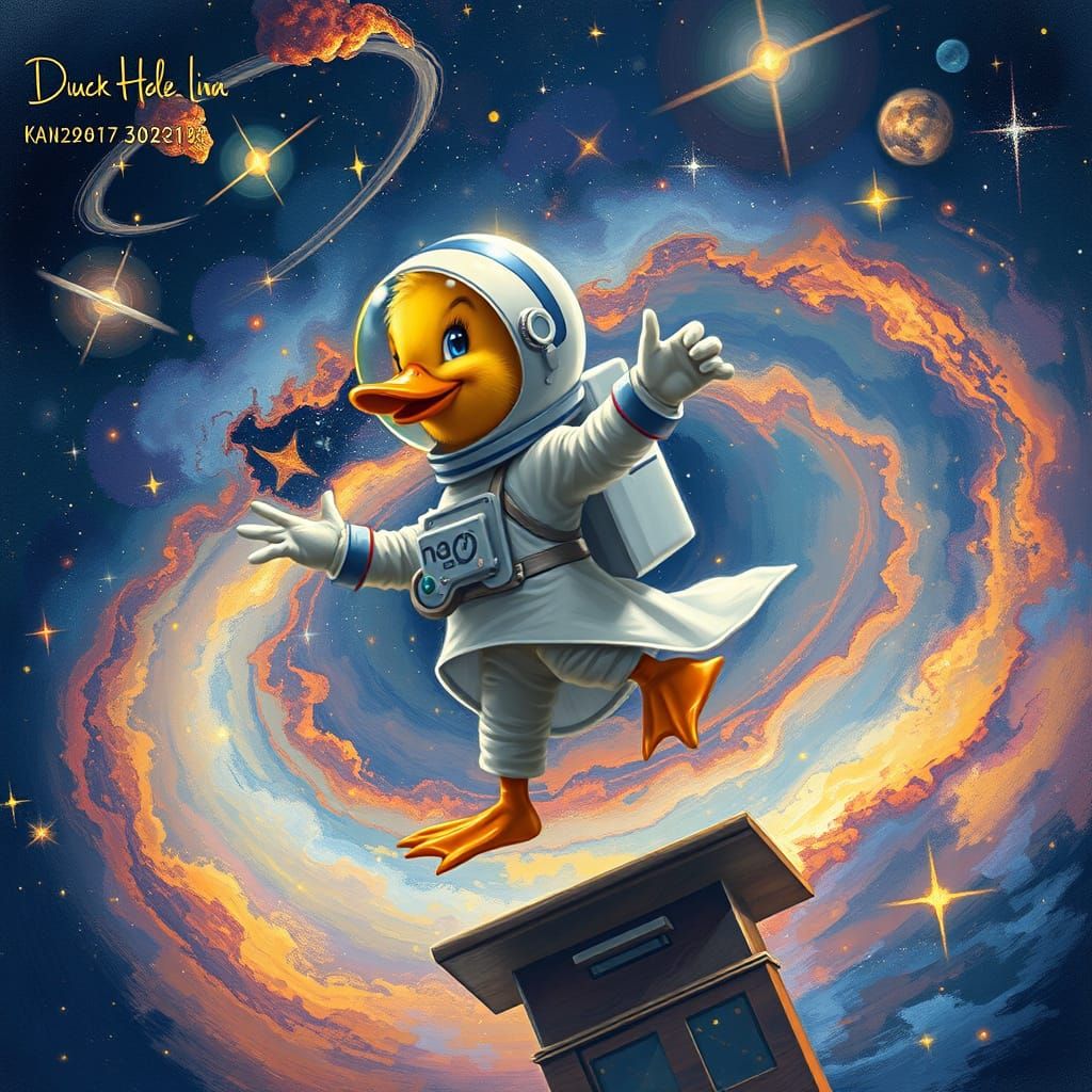 Duckling's Dance on the Milky Way in Imaginative Realism