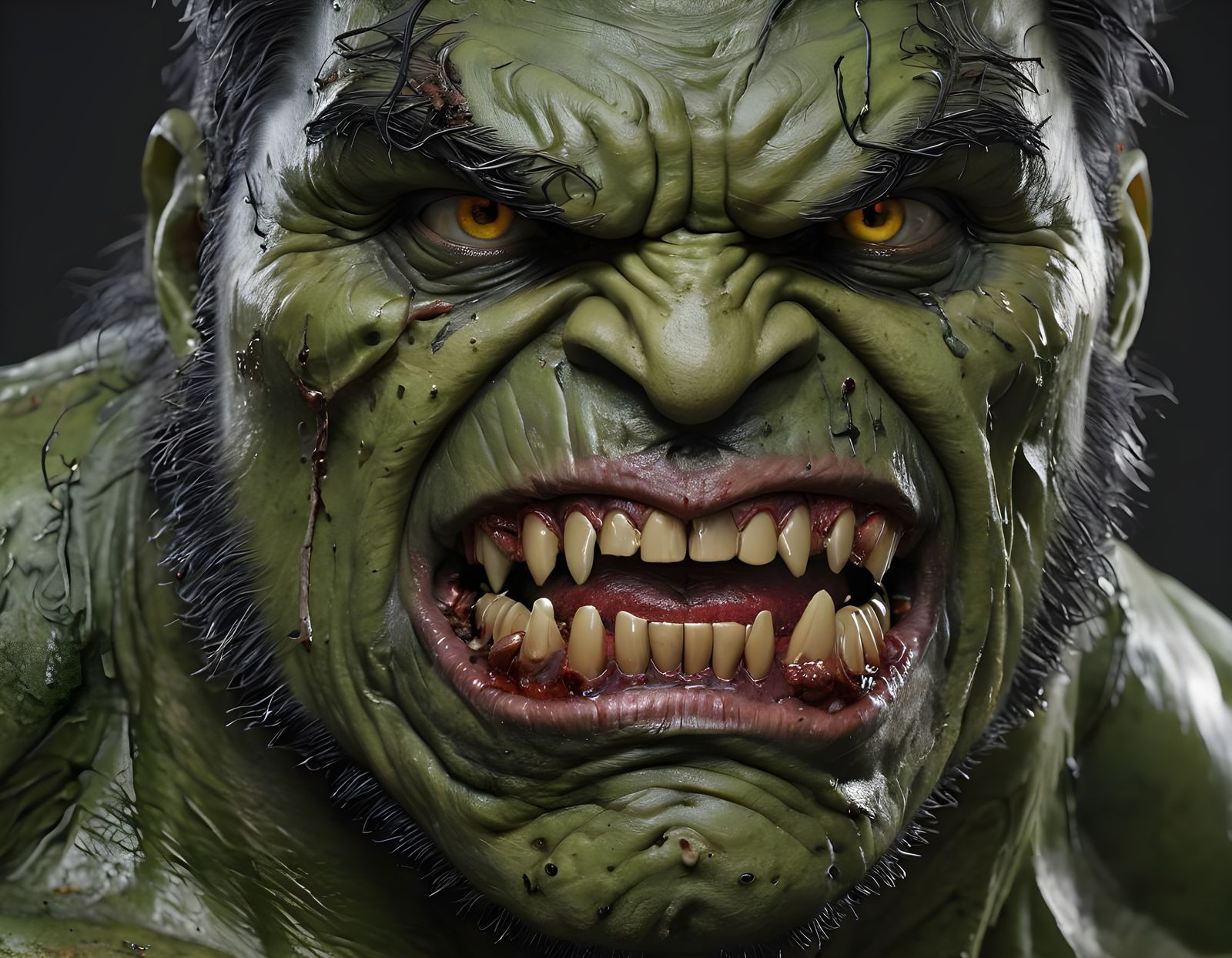 Hyper-Realistic Marvel Zombie Hulk Rises