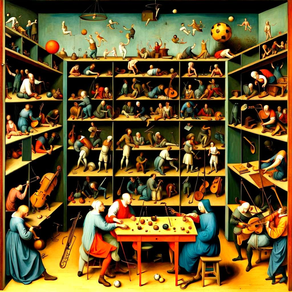 Overcrowded Studio Room: A Hyperrealist Vision of Chaos