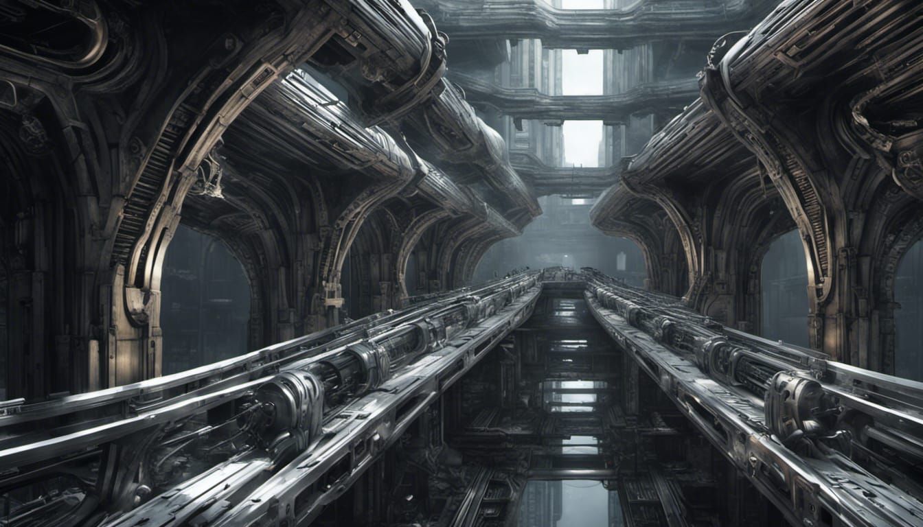 Biomechanical Giger City Bata