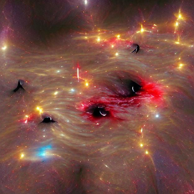 a war of light and darkness in space