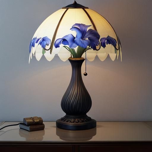 An enormous hyper realistic eye iris acting as a fancy lamp