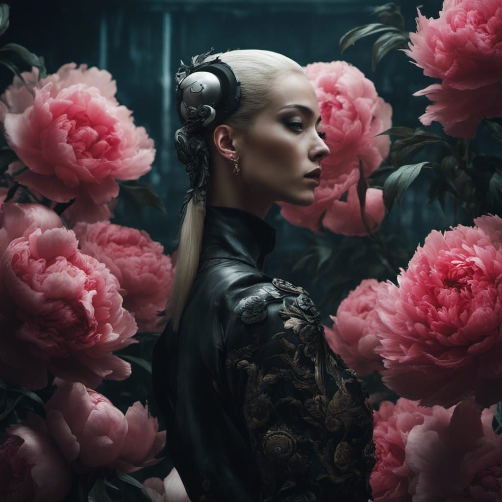 Hyperrealistic Cyberpunk Character in Surrealist Style