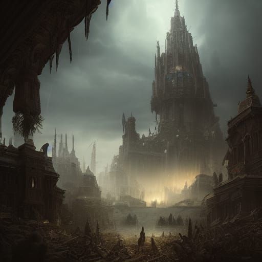 Epic Cinematic Digital Painting of Raw Strength