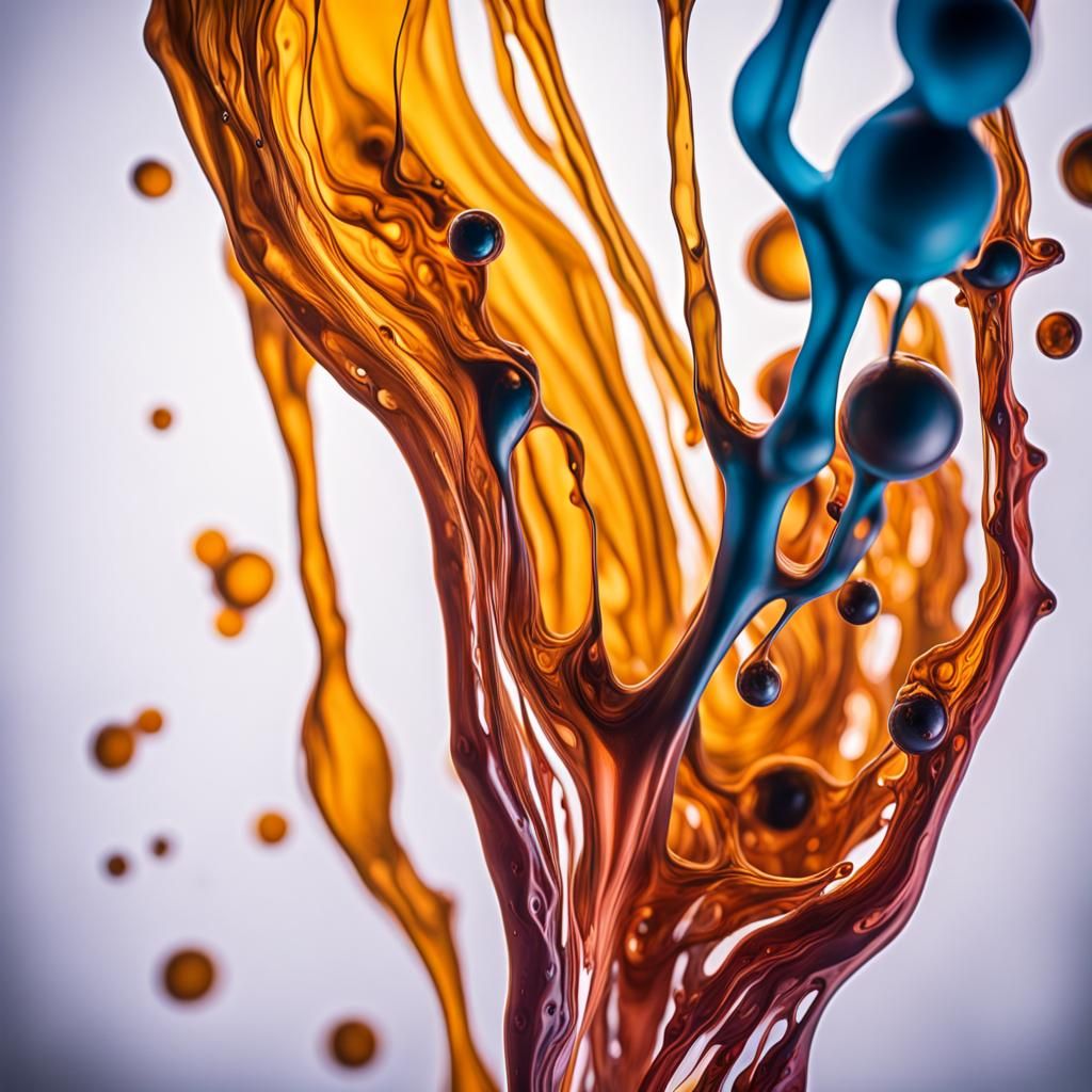 Framed Acrylic Pouring with Flowing Liquitex Cells