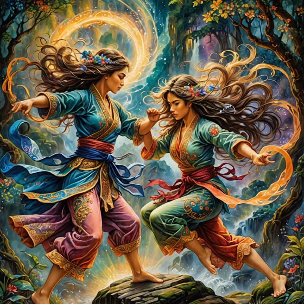 Dynamic Martial Arts Sparring in Visionary Style