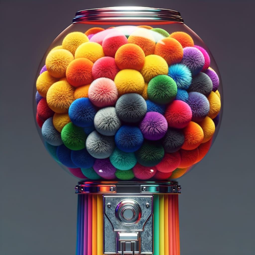 Pom Pom Gumball Machine!