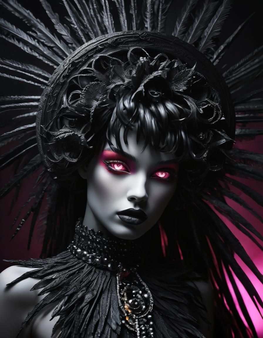 Outrageous Rainbow Fashion Nightmare Sculpture