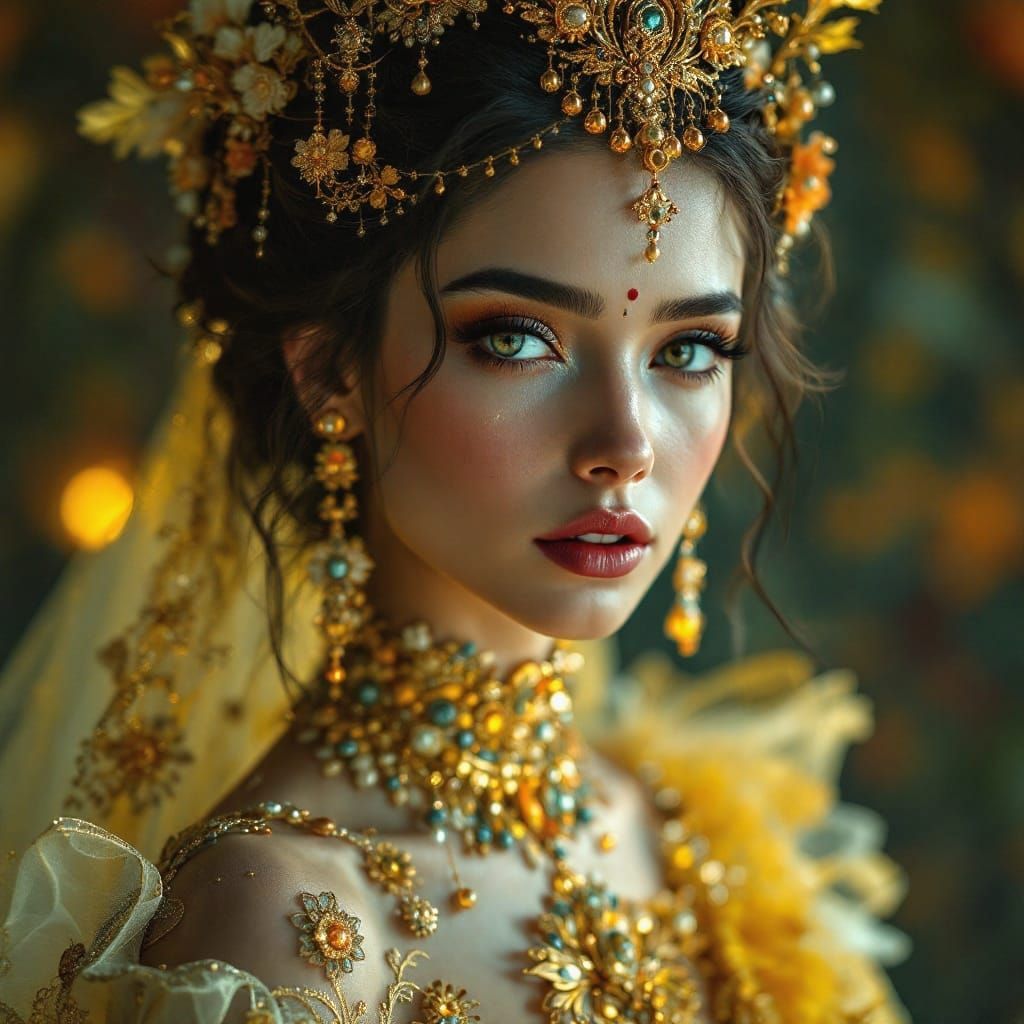 Rococopunk Fashion Portrait in Cyberpunk Style