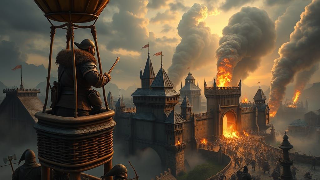 Dwarven Siege of a Medieval Fantasy Castle