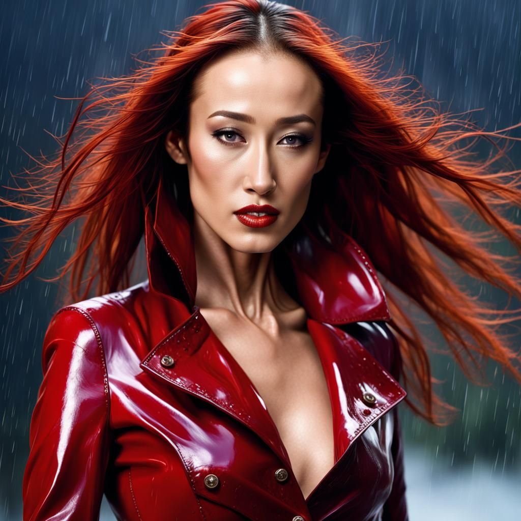 High-Resolution Photo of Beautiful Woman with Red Hair