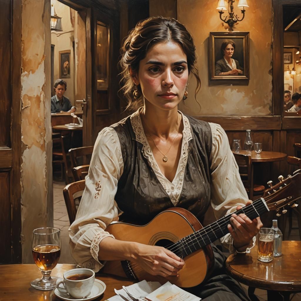 Ines: A Spanish Realism Portrait in Earth Tones