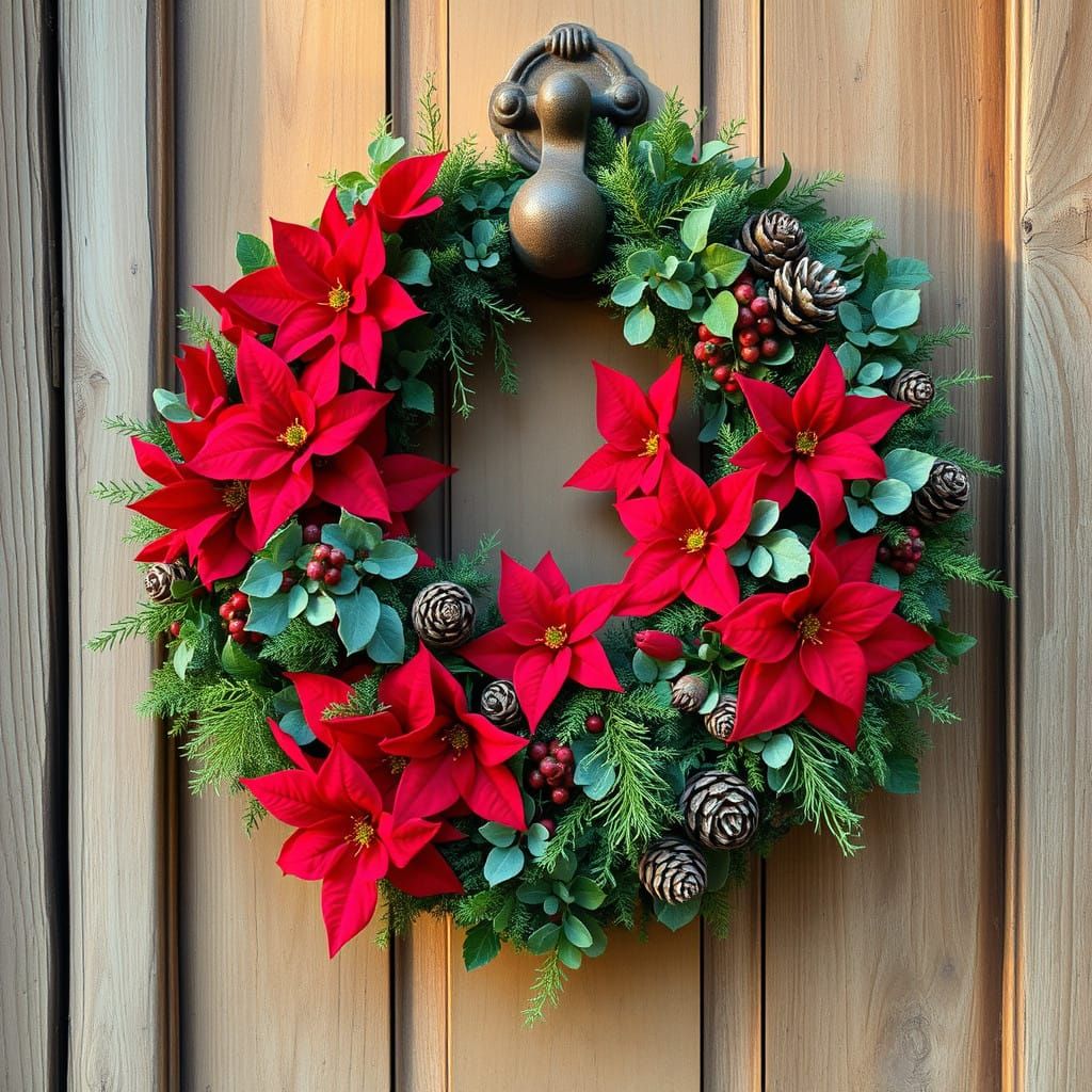 Winter Wreath in Whimsical Style