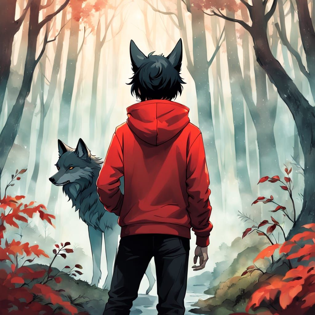 Fantasy Boy with Wolf Ears Embarks on Whimsical Journey in E...