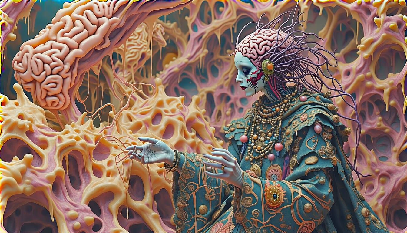 Ornate Being Emerges from Brain Landscape