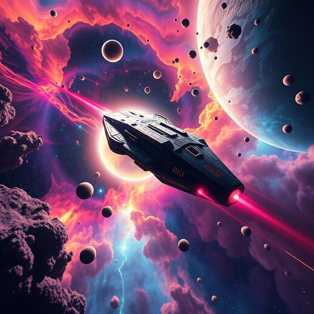 Majestic Intergalactic Spaceship Concept Art