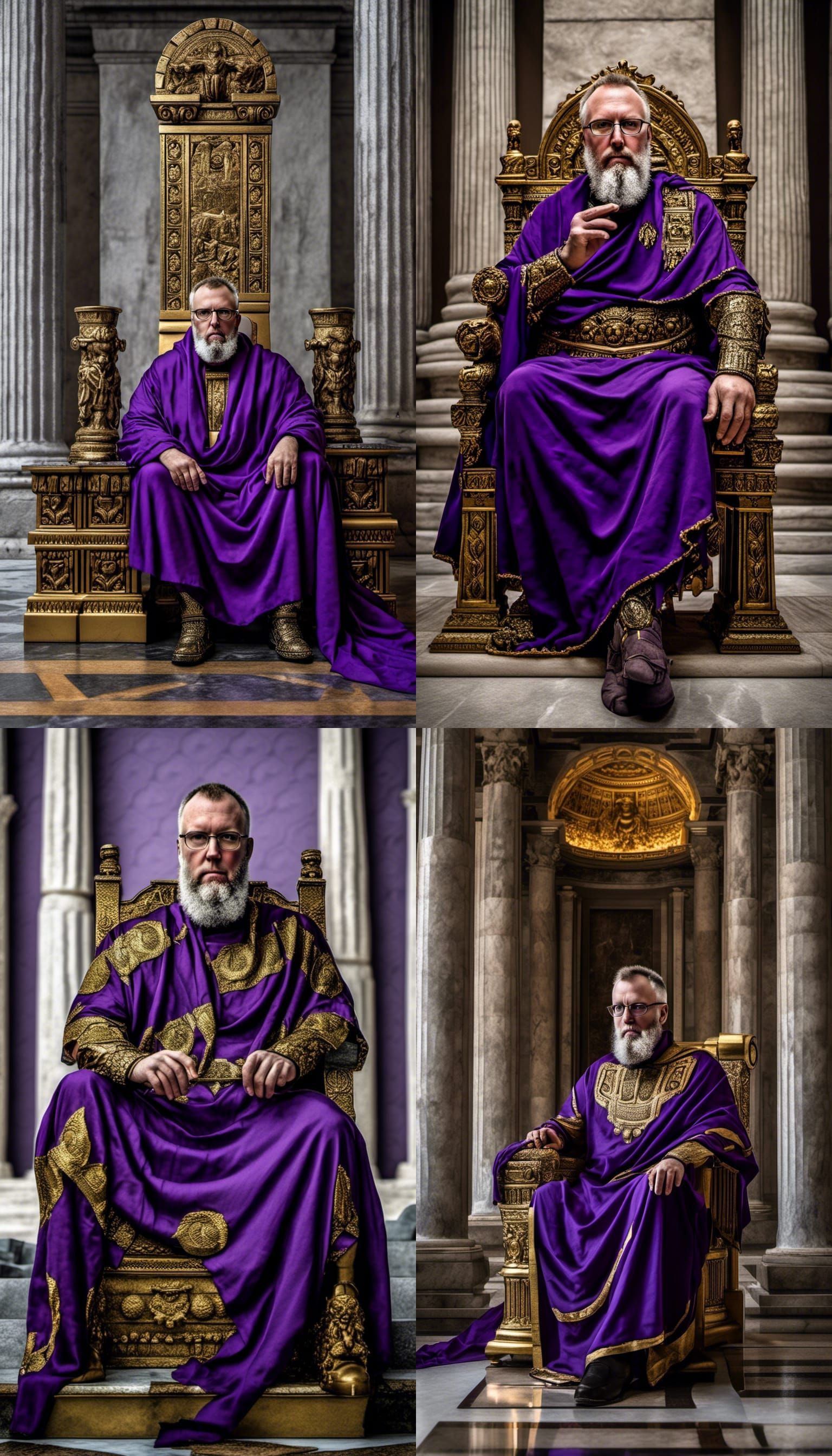 Roman Emperor Portrait in Ancient Palace