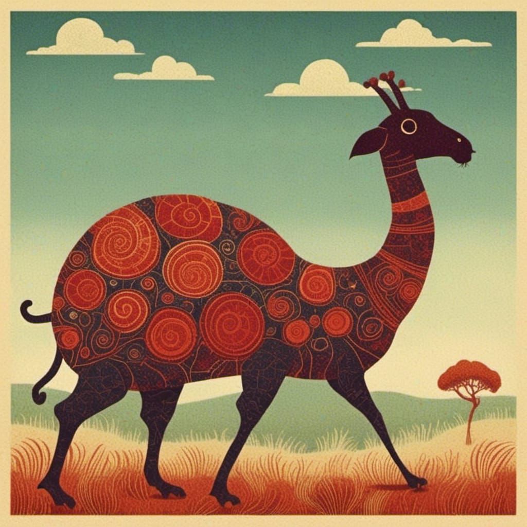 Giraffe on the African Savannah