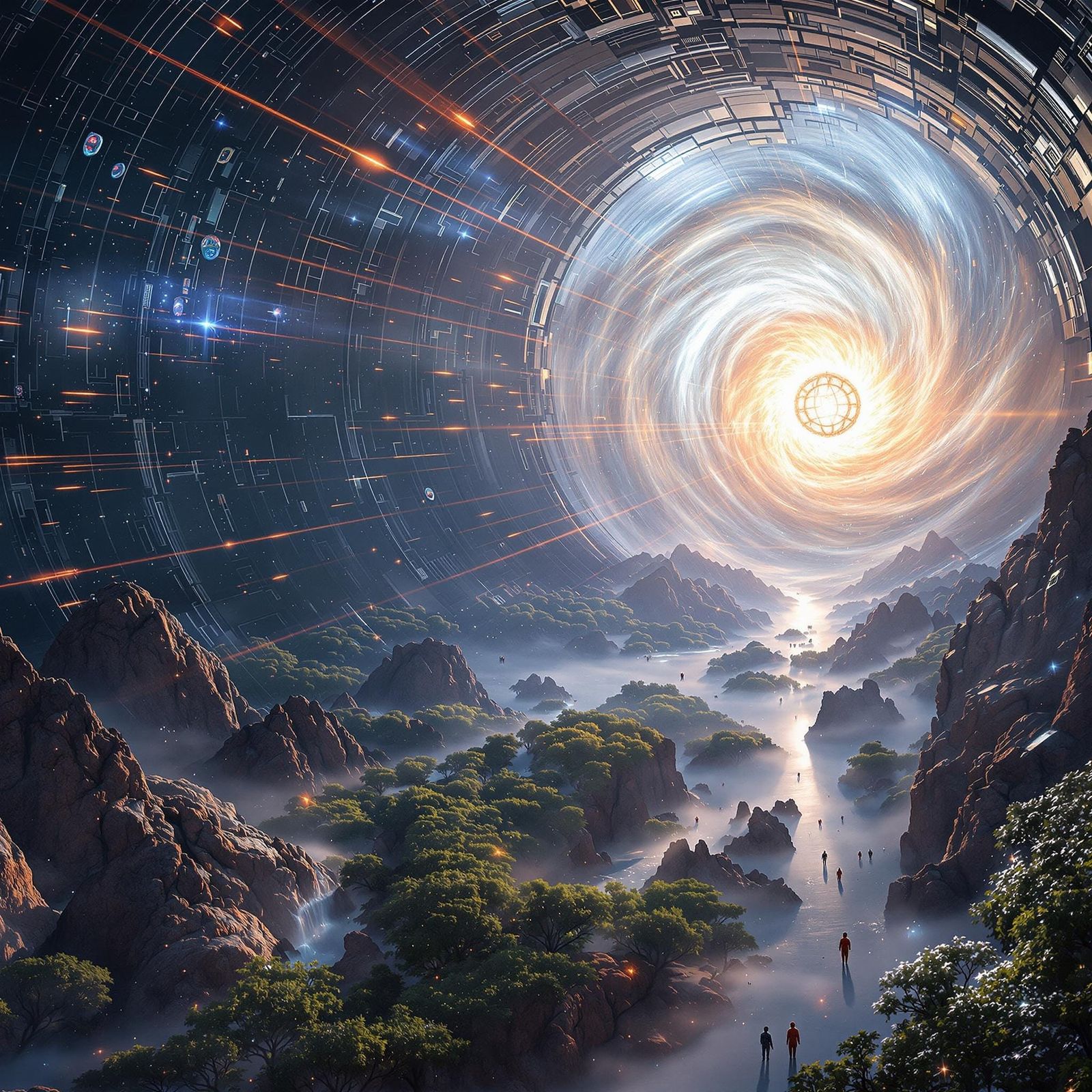 Cosmic Wonder: Dyson Sphere's Grandiose Interior in IMAX HDR