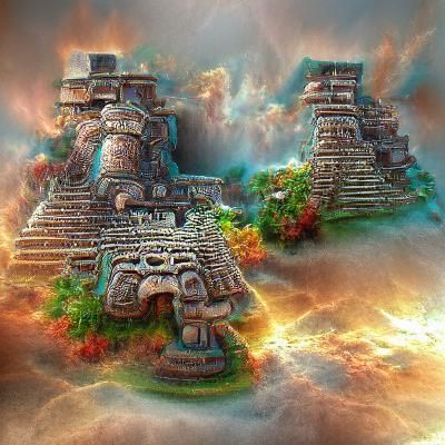 Mayan Ruins in Fractal Fantasy 3D Render