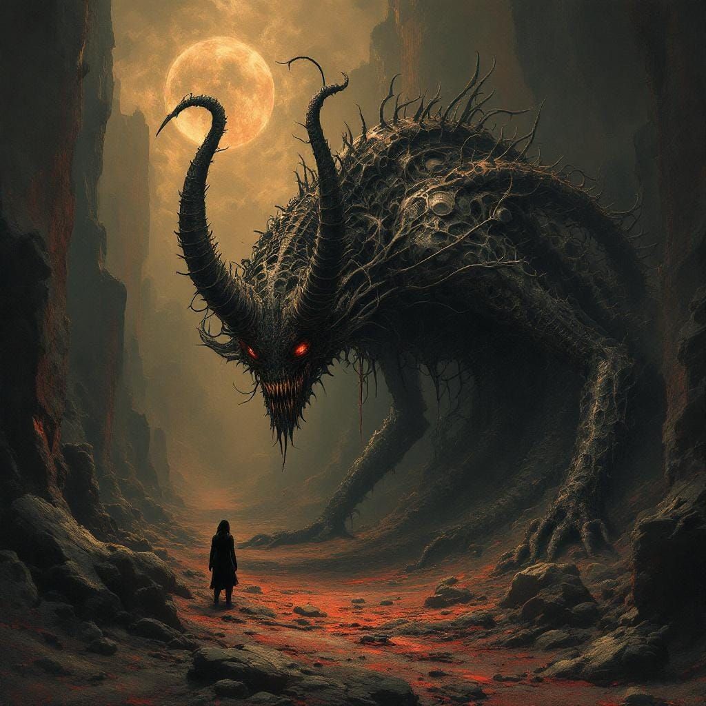 Demonic Lamia in Gothic Hellscape