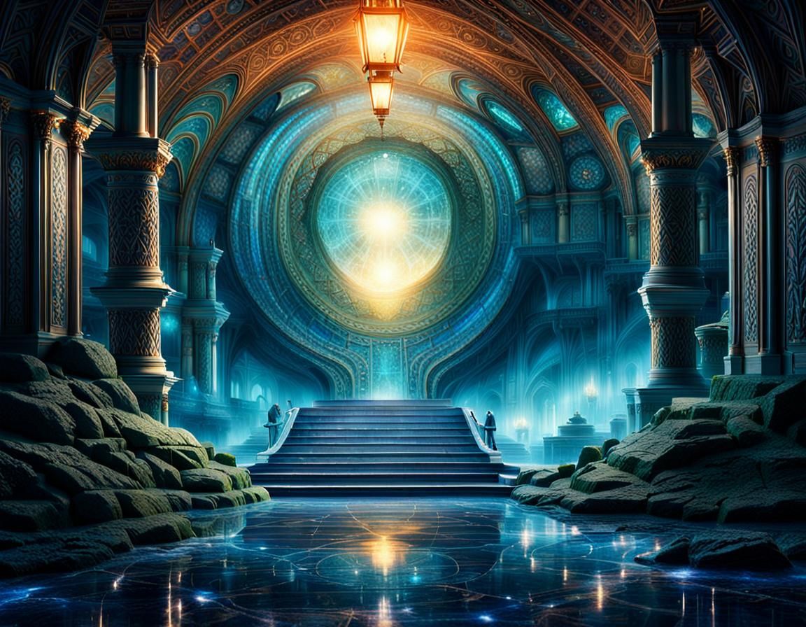 Mystical Abstract Scene with Cinematic Focus