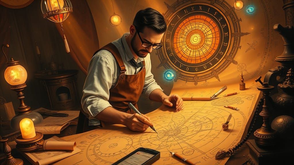 Visionary Artist Crafts Cosmic Blueprint