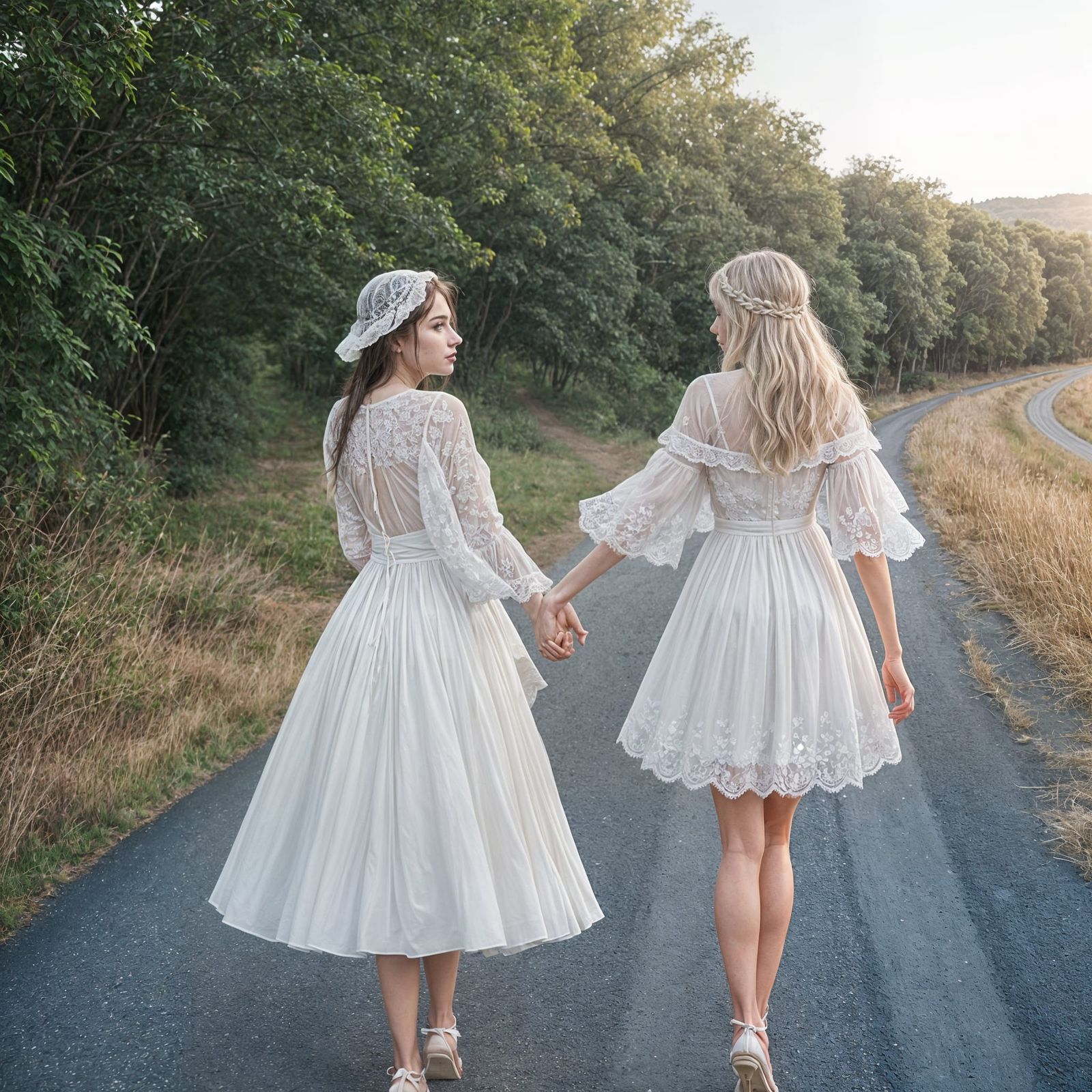 We've only just begun to live
White lace and promises
A kiss...