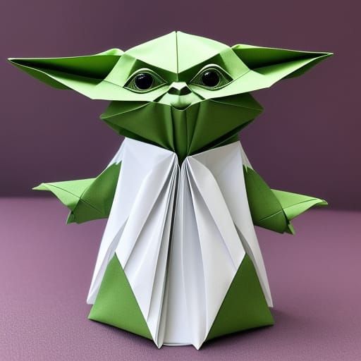 Origami Grogu baby Yoda