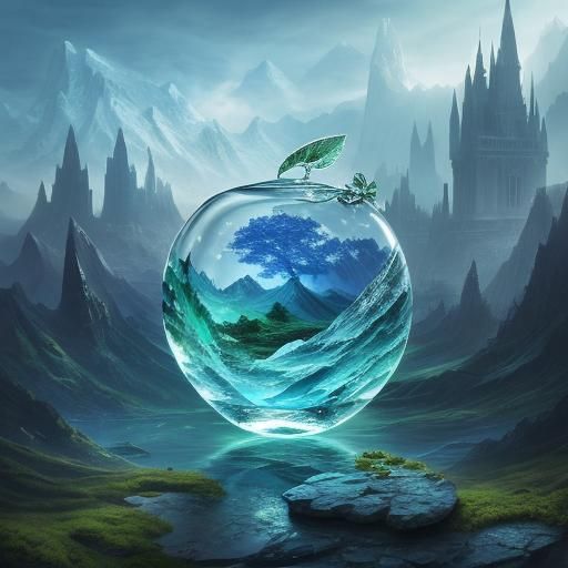 Crystal Apple in Fantasy Landscape Photography
