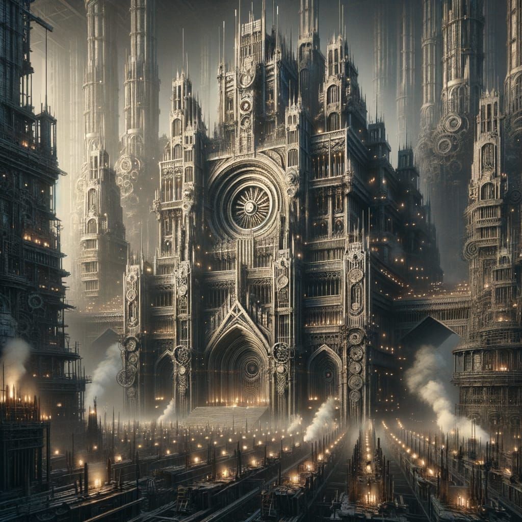 Steampunk Cathedral of Gears and Industry