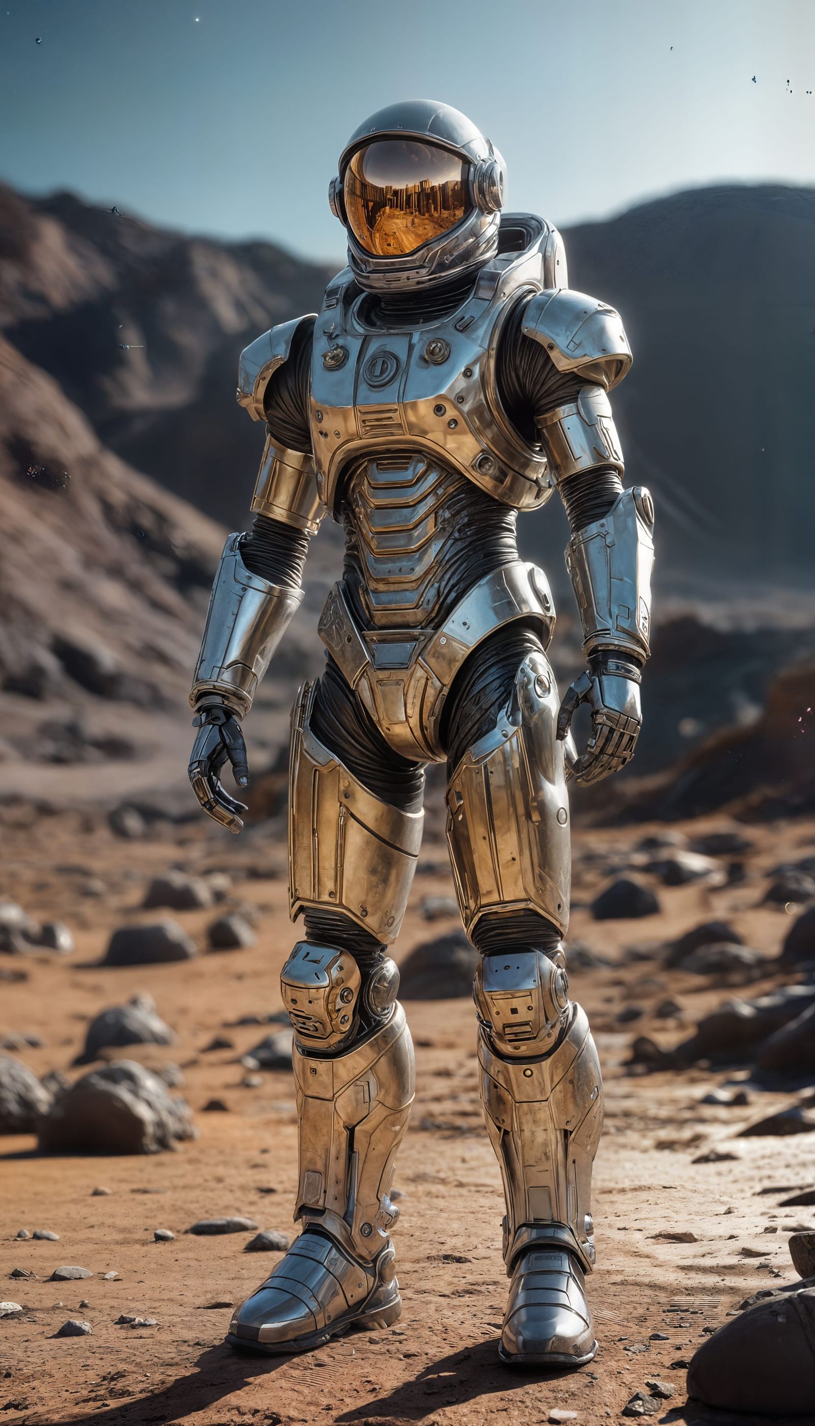 1960s Astronaut Toy on Lunar Landscape