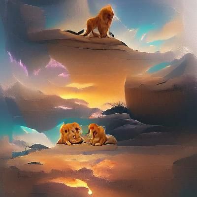 Lion and Lioness: A Tender Moment