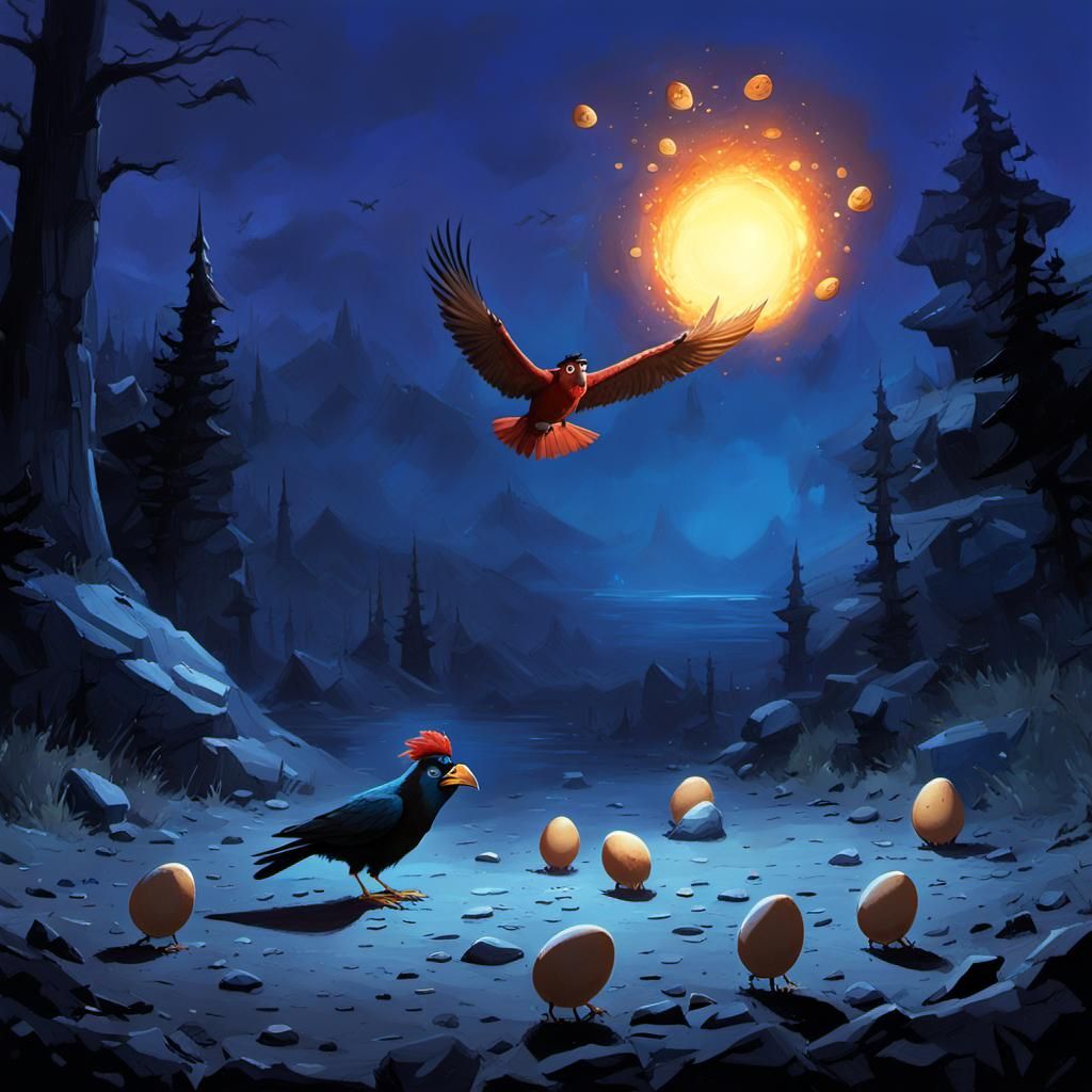 Giant Roc Bird in Animated 3D Style