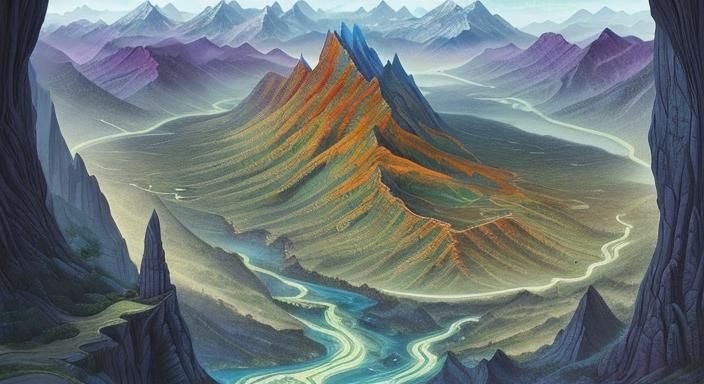 Fantasy World Map with Vibrant Colors