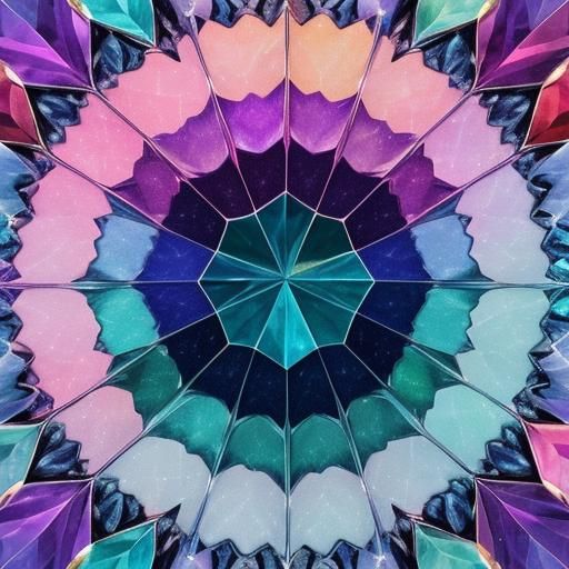 Rainbow Tourmaline Gemstones in Vivid Digital Art