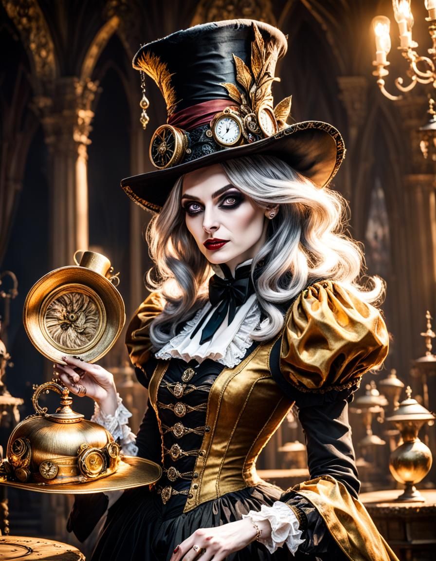 Gothic Alice with Mad Hatter Hat Award