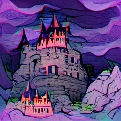 Eerie Witches Castle Silhouette