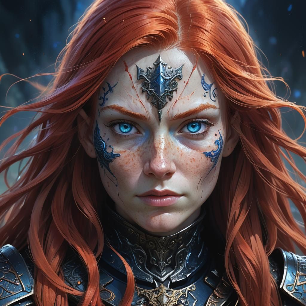 High Fantasy Witch Portrait in Vibrant Colors