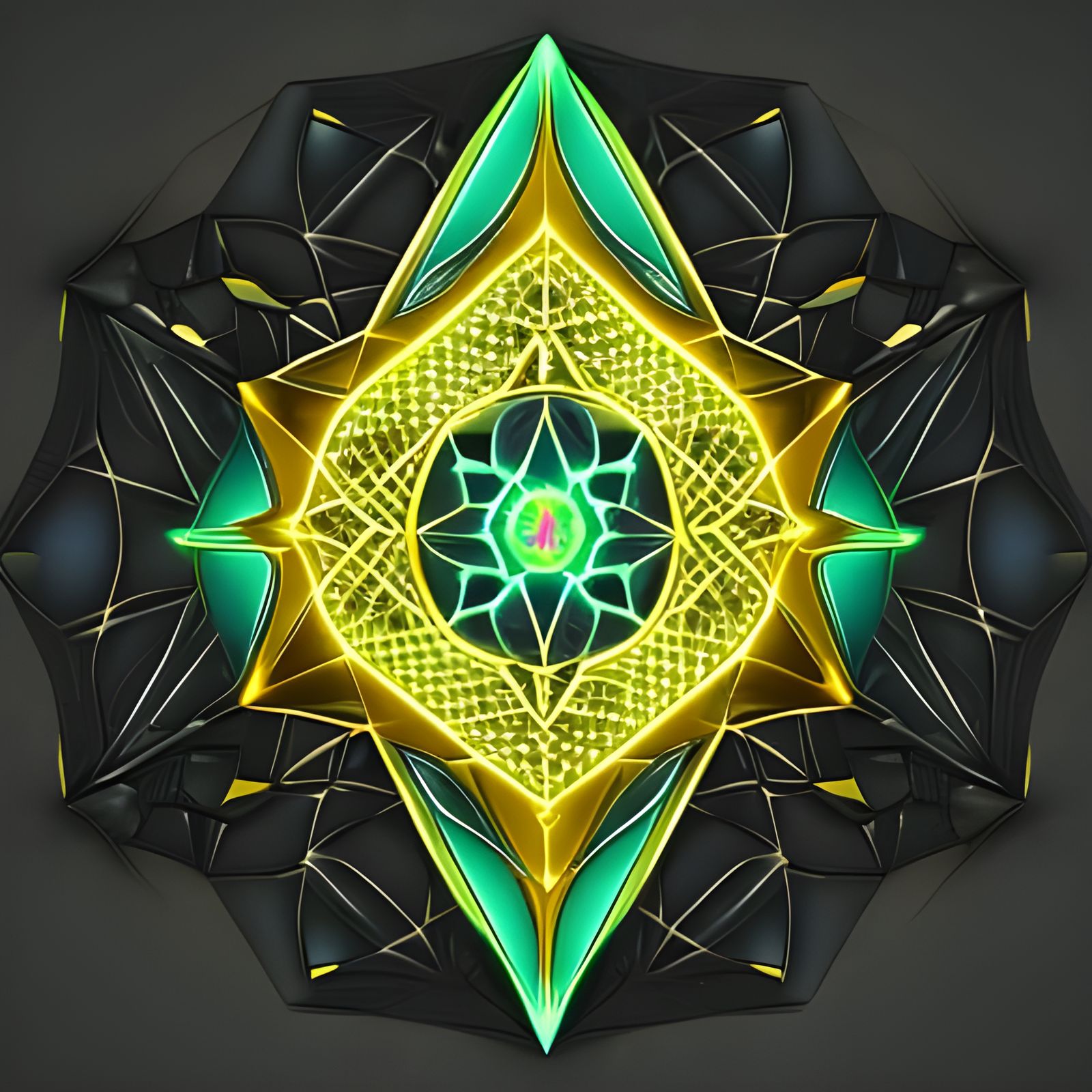 Starseed Light Warrior with Sacred Geometry in Retrofuturism...