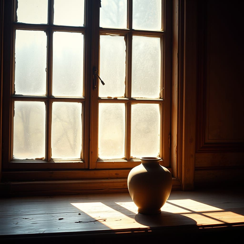 Photorealistic Antique Vase in Sunlight