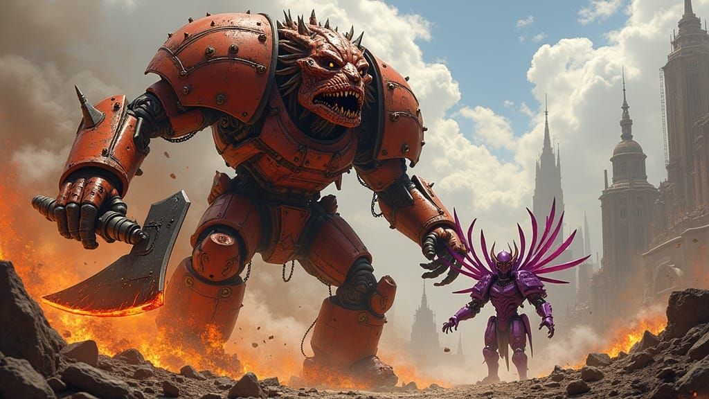 Clash of Titans in a Ruined City