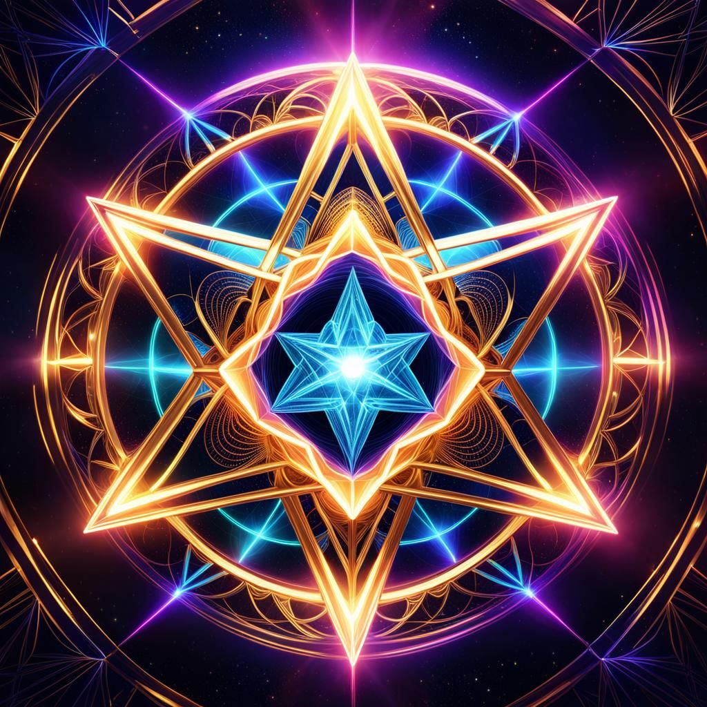 Geometric Visionary Art: Star Tetrahedron Energy