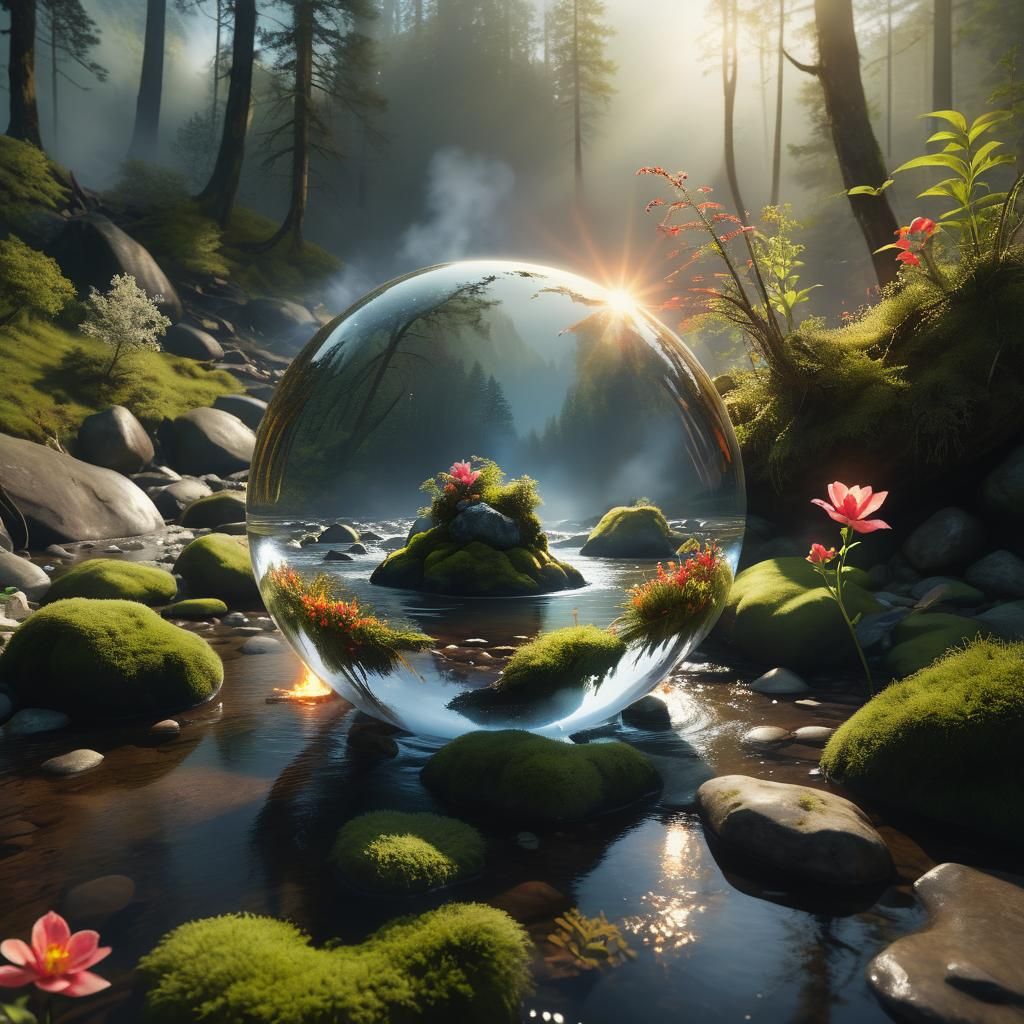 Smoky Mountain Crystal Ball in Golden Hour