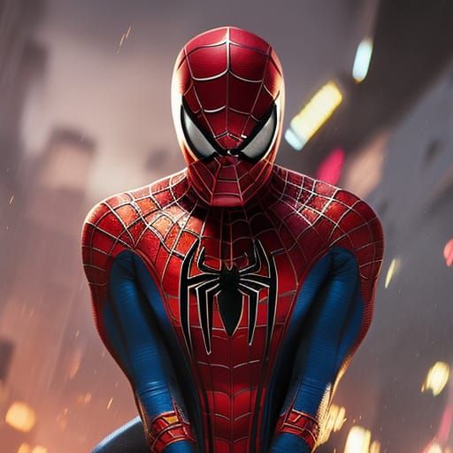 Spiderman Portrait with Dynamic Lighting