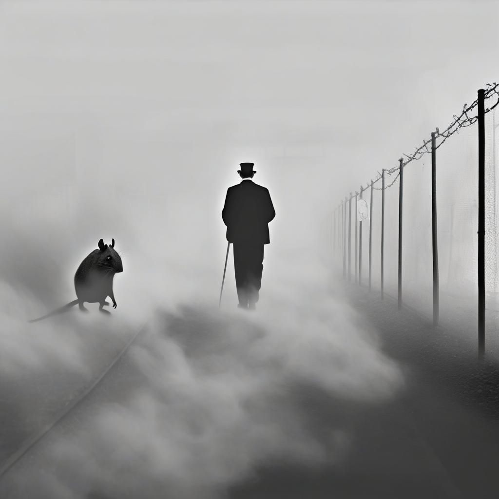 Kafkaesque Metamorphosis: A Black and White Prison Nightmare