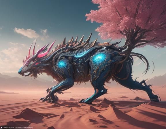 Utopian World creature, Part tree, part animal, part flesh, ...