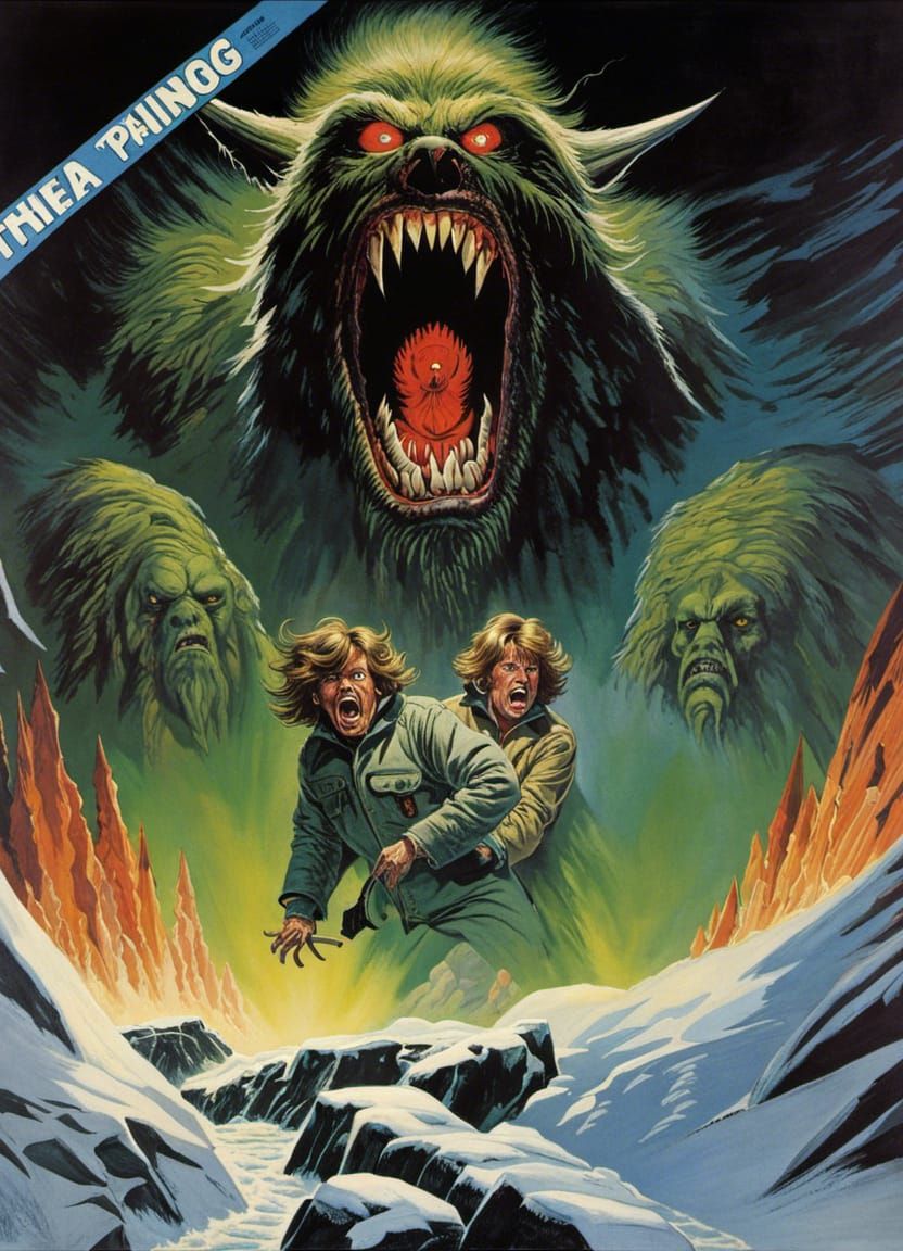 Body Horror Transformation in Antarctica, 80s Style