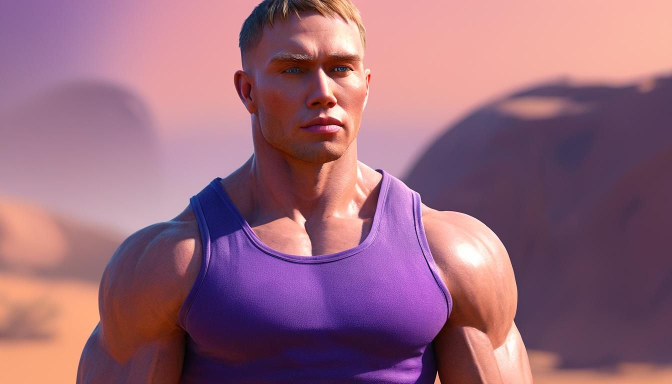 Tatooine Trainer Lifts Weights: Hyper-Realistic Concept Art